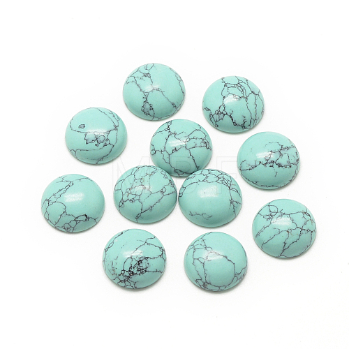 Synthetic Turquoise Cabochons X-G-R416-12mm-44-1