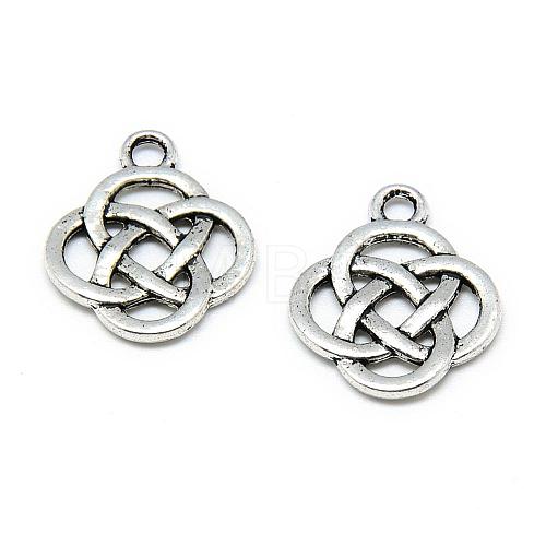 Tibetan Style Alloy Pendants TIBE-S301-041AS-RS-1