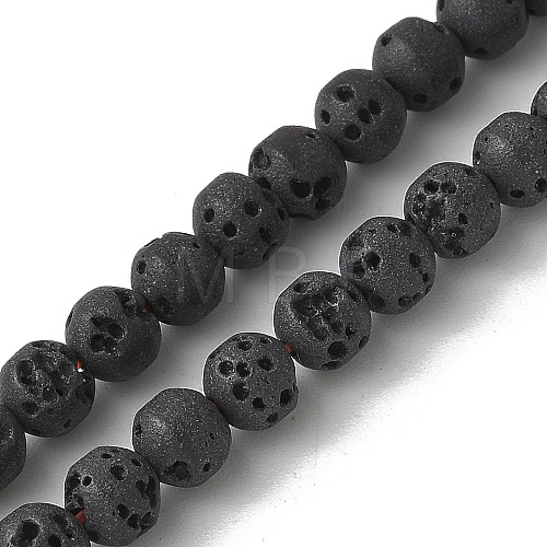 Synthetic Lava Rock Dyed Beads Strands G-H311-08D-03-1