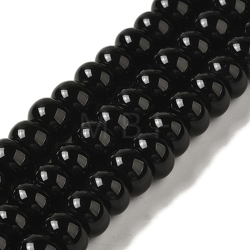 Natural Black Onyx(Dyed & Heated) Beads Strands G-NH0017-D01-01-1