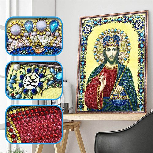 Religion Human Pattern DIY Diamond Painting Kits DIAM-PW0010-49A-09-1