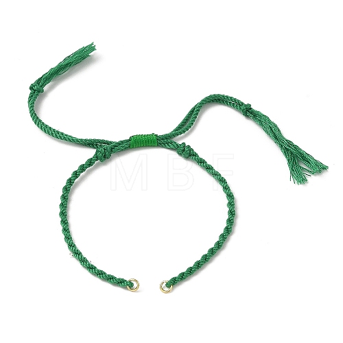 Braided Cotton Cord Bracelet Making MAK-L043-02G-12-1