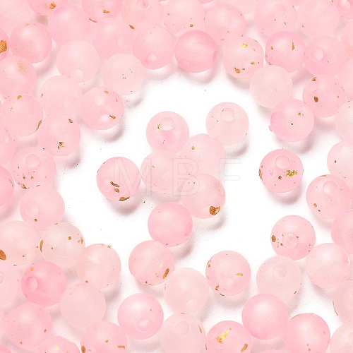 Frosted Transparent Acrylic Beads OACR-F013-13B-1