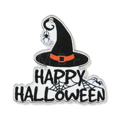 Halloween Themed Double-sided Printed Acrylic Pendants OACR-L017-02H-1