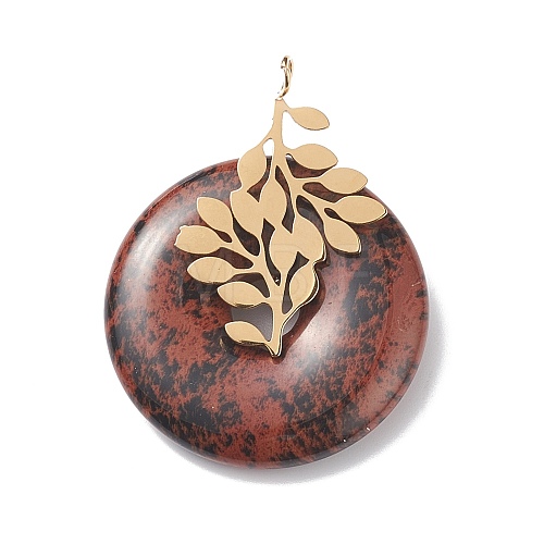 Natural Mahogany Obsidian Pendants G-E088-03G-07-1