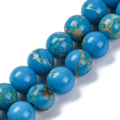 Synthetic Imperial Jasper Beads Strands G-I199-35-8mm-E-1