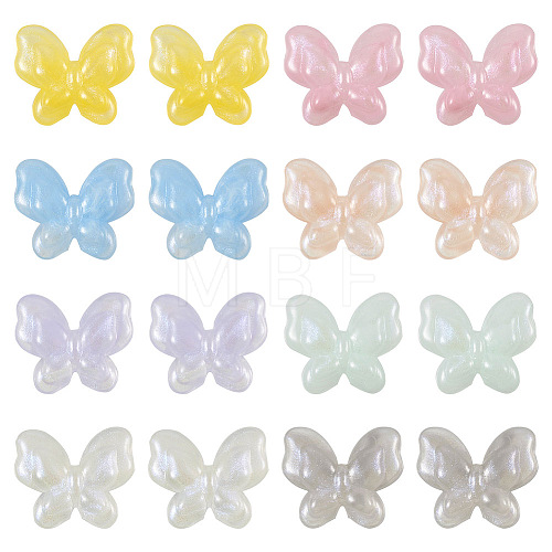  80Pcs 8 Colors Opaque Acrylic Beads OACR-TA0001-24-1