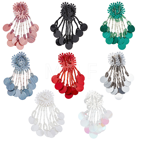 PVC Plastic Paillette Artificial Flower Ornament Accessories DIY-WH0302-91-1