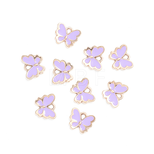 Light Gold Plated Alloy Enamel Charms ENAM-WH0047-41C-1