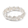 ABS Plastic Imitation Pearl Beaded Stretch Bracelet BJEW-JB10104-01-1