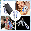 2Pcs 2 Colors Nylon Hand Wrist Lanyard for Phone Decoration Key Chain FIND-GO0001-01B-5