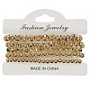 Glass & CCB Plastic Beaded Stretch Bracelets Set FS-WG21267-03-1
