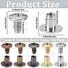 100Pairs 5 Colors Alloy Rivet Screw FIND-GF0009-53-2