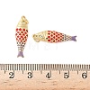 Brass Enamel Pendants KK-B148-14G-07-3