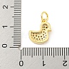 Rack Plating Brass Micro Pave Clear Cubic Zirconia Pendants KK-B093-02D-G-3