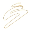 Brass Cable Chain Necklaces NJEW-B119-08G-2