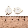 Rack Plating Alloy Enamel Pendants ENAM-N070-01E-01G-01-3