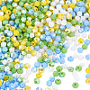 4 Strands 4 Colors AB Color Plated Opaque Glass Beads Strands GLAA-TADJ0001-20C-3