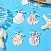 Natural Scallop Shell Dangle Earrings EJEW-TA00813-1