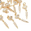SHEGRACE Brass Clear Cubic Zirconia Pendants XGRQ3K288-540G-1