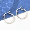 Tarnish Resistant 304 Stainless Steel Hoop Earrings EJEW-F105-23P-4