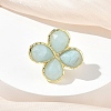 Natural Amazonite Faceted Adjustable Ring for Women RJEW-A092-01G-13-2
