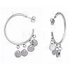 304 Stainless Steel Dangle Stud Earrings X-EJEW-JE04173-05-3