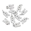 SHEGRACE Brass Micro Pave Clear Cubic Zirconia Pendants XGRQ29664-394P-R-1