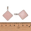 Natural Rose Quartz Pendants G-H359-03P-02-2