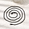 2MM Unisex 304 Stainless Steel Rope Chain Necklaces NJEW-P395-16EB-1