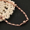 Rack Plating Brass Link Chain Bracelets for Women BJEW-G735-03RG-3