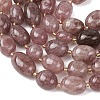 Natural Strawberry Quartz Beads Strands G-G453-D07-01-4