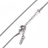 304 Stainless Steel Round Snake Chain Necklace for Men Women NJEW-K245-016B-2