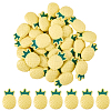 30Pcs Pineapple Resin Shank Buttons BUTT-CP0001-19-1