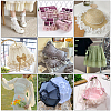 Pleated Solid Color Double-Sided Polyester Lace Trim DIY-WH20002-138E-6