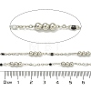 Brass Enamel Round Beaded Link Chain CHC-G022-07P-10-2