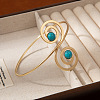Alloy Pave Synthetic Turquoise Upper Arm Bangles WG46D8B-04-1