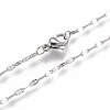 304 Stainless Steel Cable Chain Necklaces NJEW-F265-A-P-2