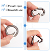 WADORN 18Pcs 9 Styles Alloy Spring Gate Rings FIND-WR0007-93-3