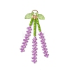 Glass Seed Beaded Lavender Pendants PALLOY-MZ01198-2