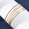 5Pcs 304 Stainless Steel Bangle Set for Women BJEW-S162-01A-G-3