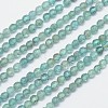 Faceted Round Natural Apatite Bead Strands G-I156-05-1