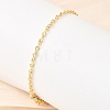 Brass Infinity Link Chain Bracelets for Women BJEW-F531-01G-1