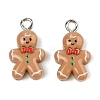 Christmas Theme Opaque Resin Pendants RESI-S08-02R-1