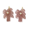 Natural Strawberry Quartz Carved Pendants GG-CBA67BD-02G-H-1
