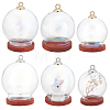 6 Sets 3 Style Glass Dome Cover ODIS-DR0001-02-1
