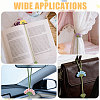 5Pcs 5 Colors Wool Crochet Flower & Heart Hanging Bookmarks AJEW-GL0003-55-7