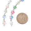 Iron Glass Handmade Star Link Chains AJEW-JB01435-01-3