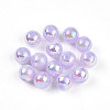 Electroplate Pearlized Glass Pearl Beads EGLA-T021-14C-06-1