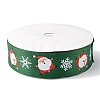 1 Roll Christmas Printed Polyester Grosgrain Ribbons OCOR-YW0001-05B-1
